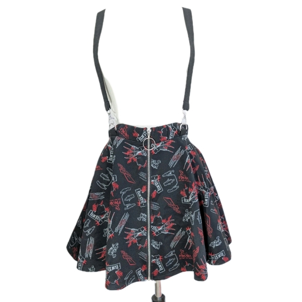 Nightmare on Elm Street Hot Topic Mini Skirt Small Pockets Halloween suspenders